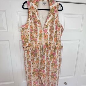 Show Me Your MuMu Floral Jumpsuit - Pink, Orange, Green